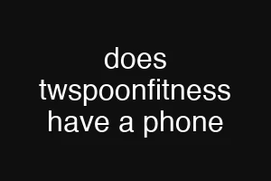 does twspoonfitness have a phone